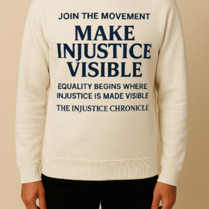 Sweatshirt „Make Injustice Visible“ – Poetic Edition