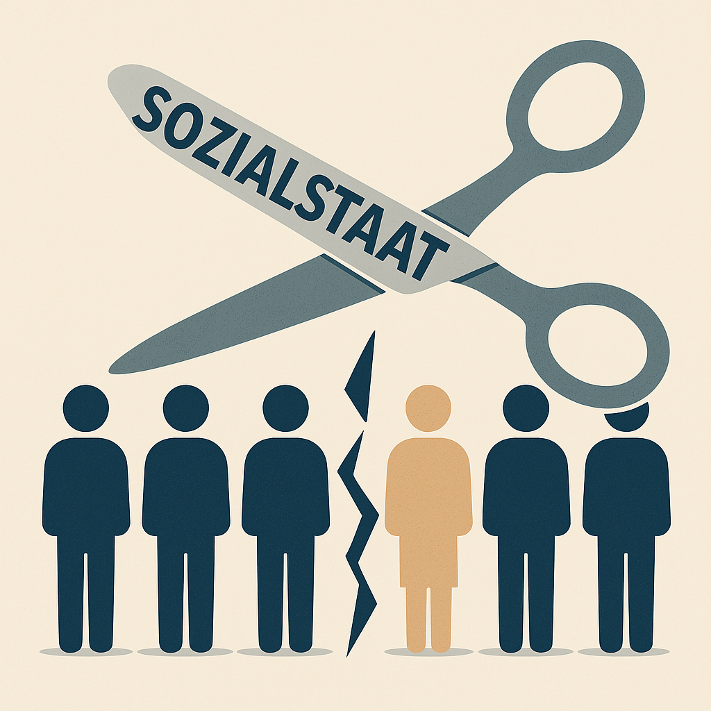 Symbolische Darstellung der strukturellen Selektion im deutschen Gesundheitssystem.