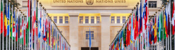 United Nations building in Geneva during stalled Ukraine–Russia talks