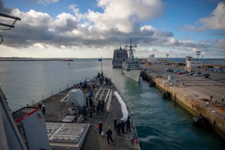 US destroyer USS Arleigh Burke (DDG 51) at Naval Station Rota in Spain, used here to illustrate Spain’s refusal to allow US bases to be used for strikes on Iran and the broader power imbalance in the UN Security Council’s veto system.